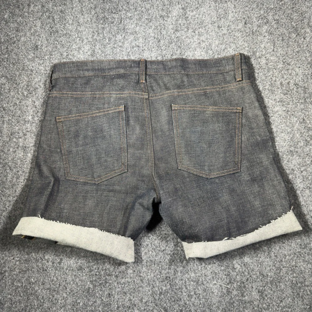 Naked & Famous Selvedge Super Guy Cut-Off Denim Shorts Mens 34 Indigo  Raw Hem